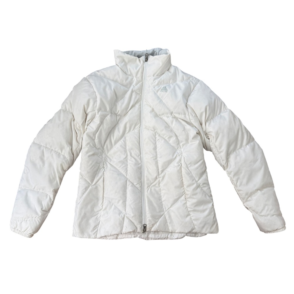 Nike ACG Level 3 550 Down Puffer Jacket Warm Quilted Coat Large White